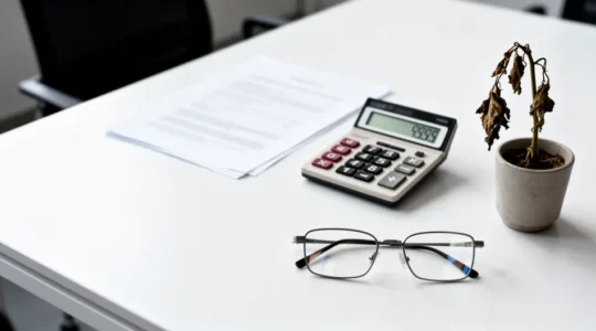 Bureau d'indépendant avec documents administratifs de la CPAM et calculatrice montrant les limites de remboursement