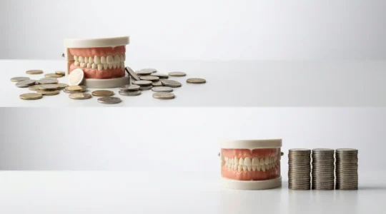 Comparaison visuelle des coûts des soins dentaires et des solutions d'économie