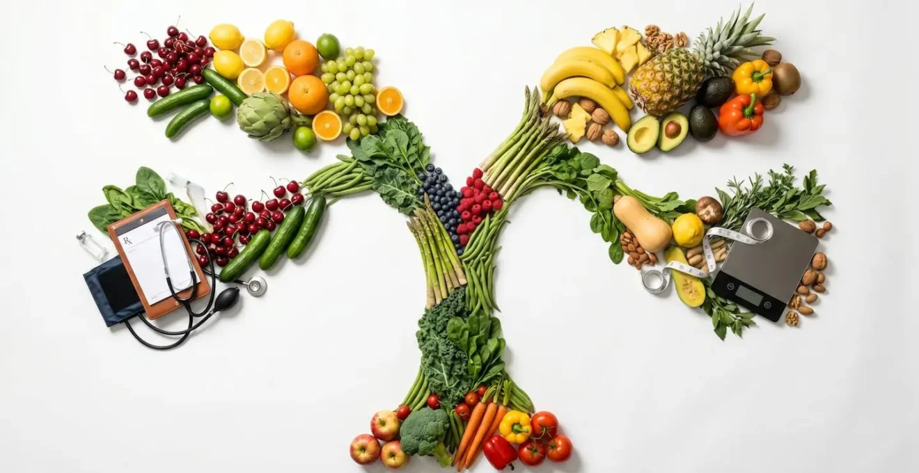 Schéma visuel montrant le parcours de décision entre nutritionniste et diététicien