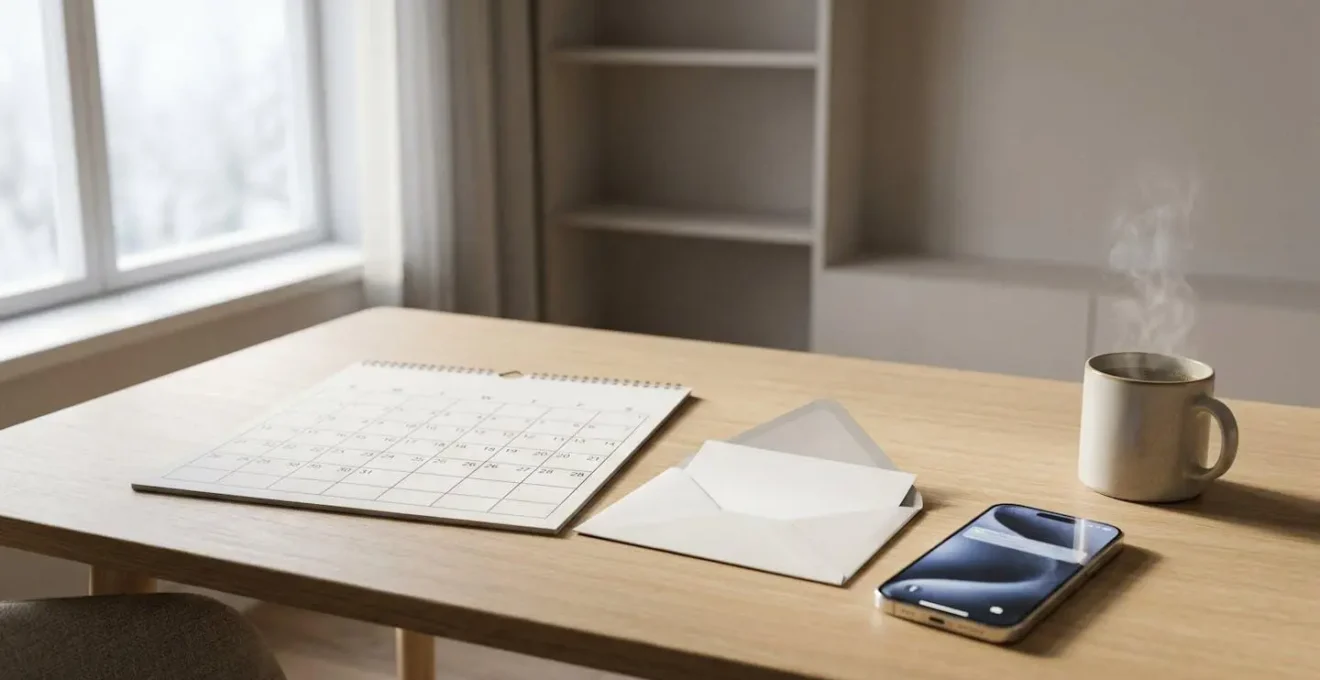 Planning stratégique avec calendrier et documents de résiliation mutuelle