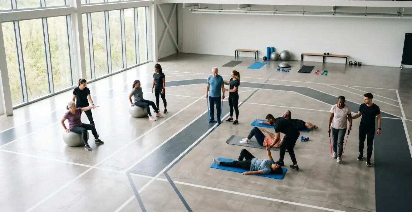 Séance collective d'activité physique adaptée en Maison Sport-Santé