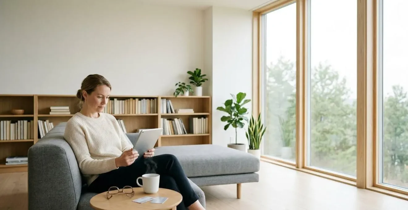 Patient utilisant l'annuaire santé sur tablette pour trouver un spécialiste